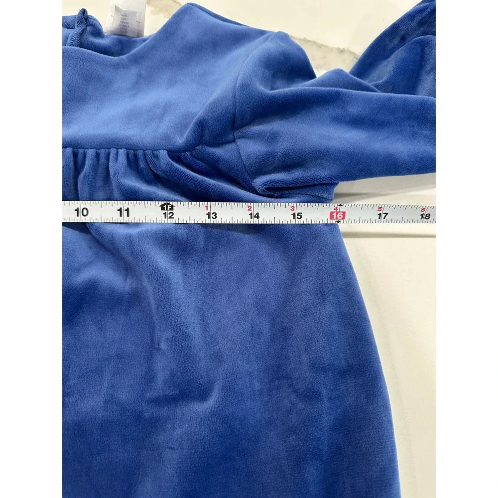 Hanna Andersson Velvet‎ Dress Girls Blue Casual Party Tiered Size US 12